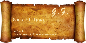 Gass Filippa névjegykártya